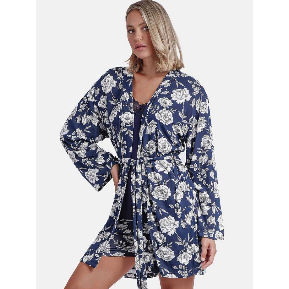 Admas Navy Flowers Negligé  