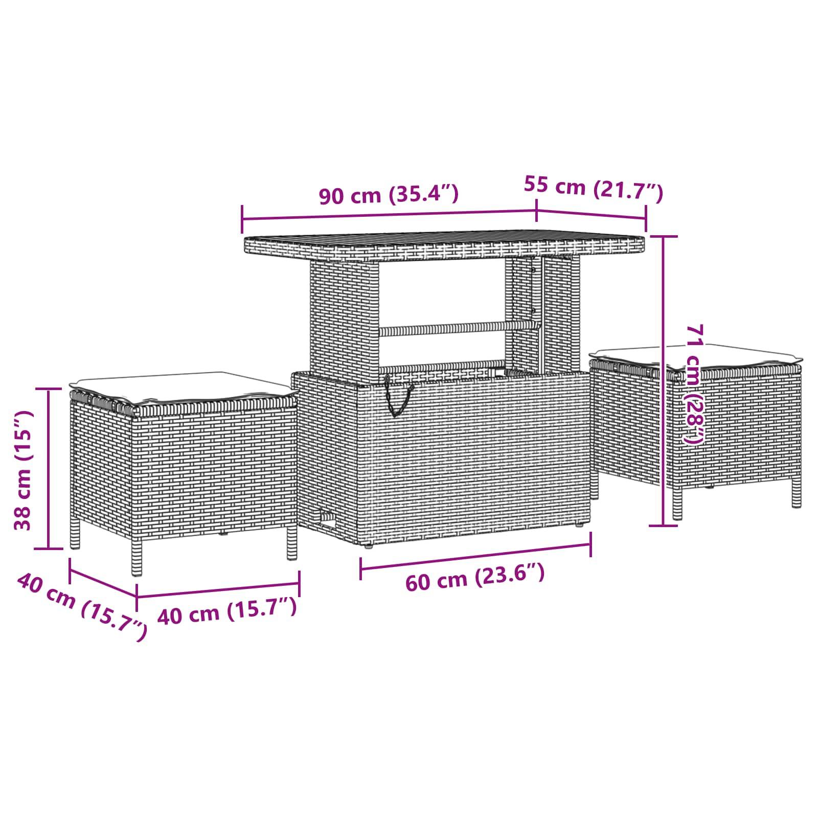 VidaXL Gartensofa-set poly-rattan  