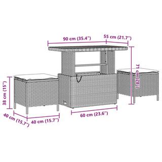 VidaXL Gartensofa-set poly-rattan  