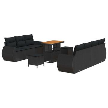 Gartensofa-set poly-rattan