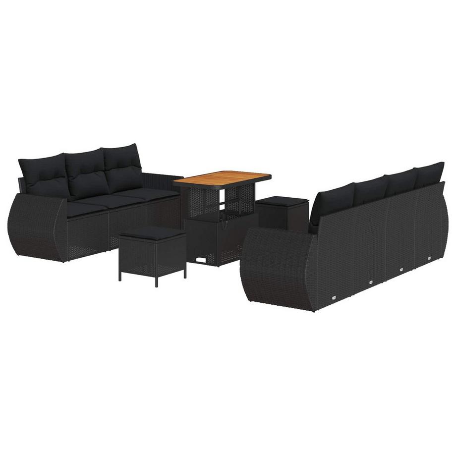 Gartensofa-set poly-rattan