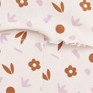 La Redoute Collections  Gerippter Pyjama mit Blumenmuster 