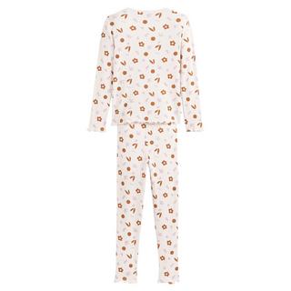 La Redoute Collections  Gerippter Pyjama mit Blumenmuster 