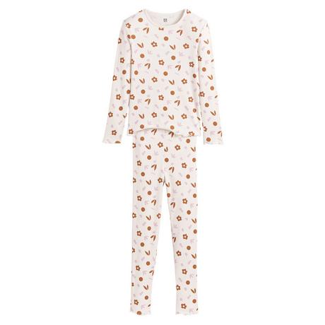 La Redoute Collections  Gerippter Pyjama mit Blumenmuster 
