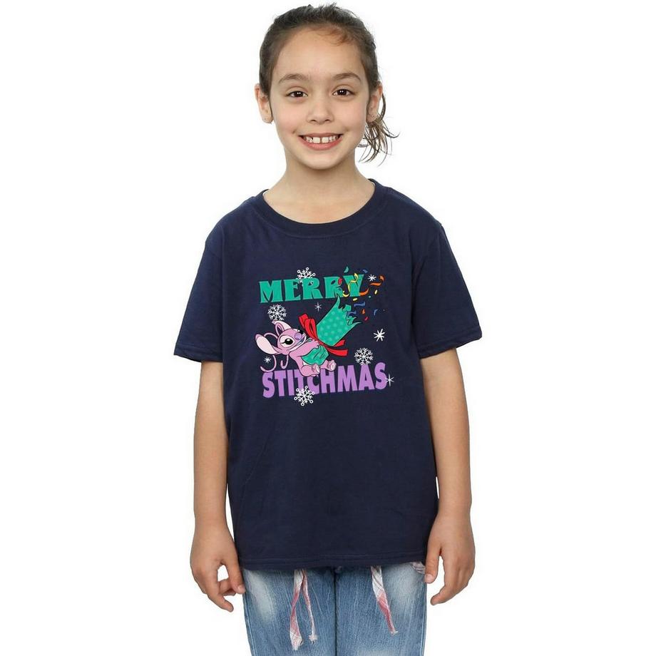 Lilo & Stitch  Merry Stitchmas Maglietta Ragazze 