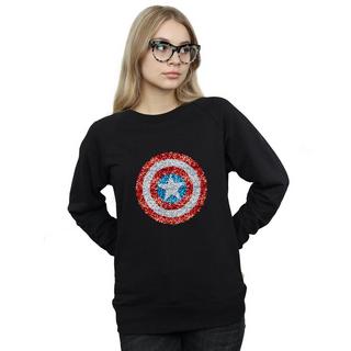 MARVEL  Captain America Pixelated Shield Sweatshirt 