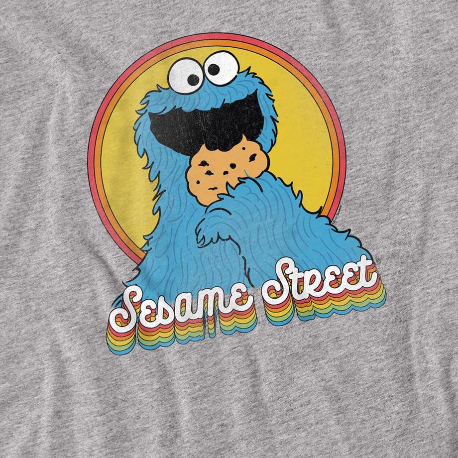 Sesame Street  Maglietta Cookie Monster Stratificatoerica Manica Lunga 