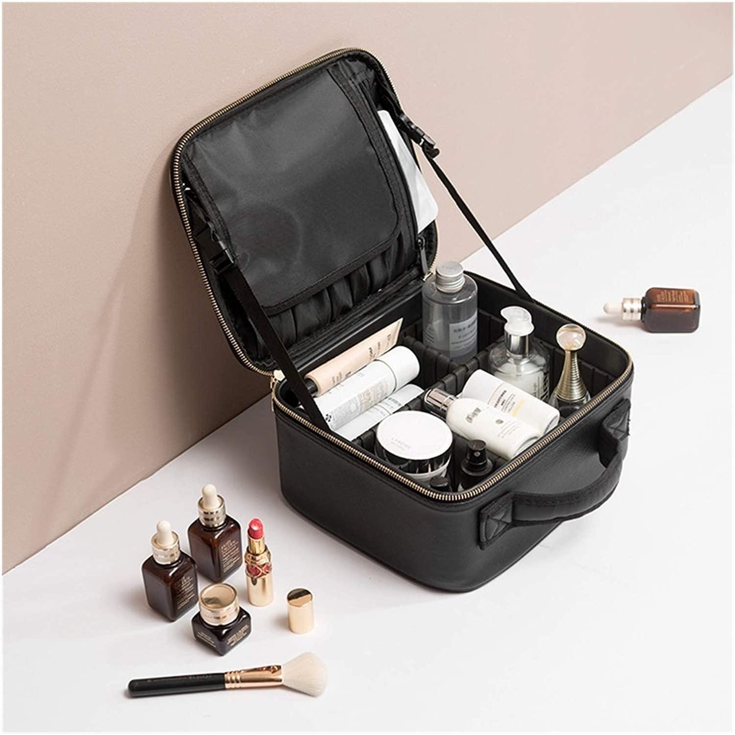 eStore  Professionelle Make-up-Tasche - Schwarz mit goldenen Details 