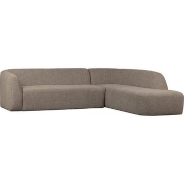 Ecksofa Sloping rechts Chenille hellbraun meliert 274x225