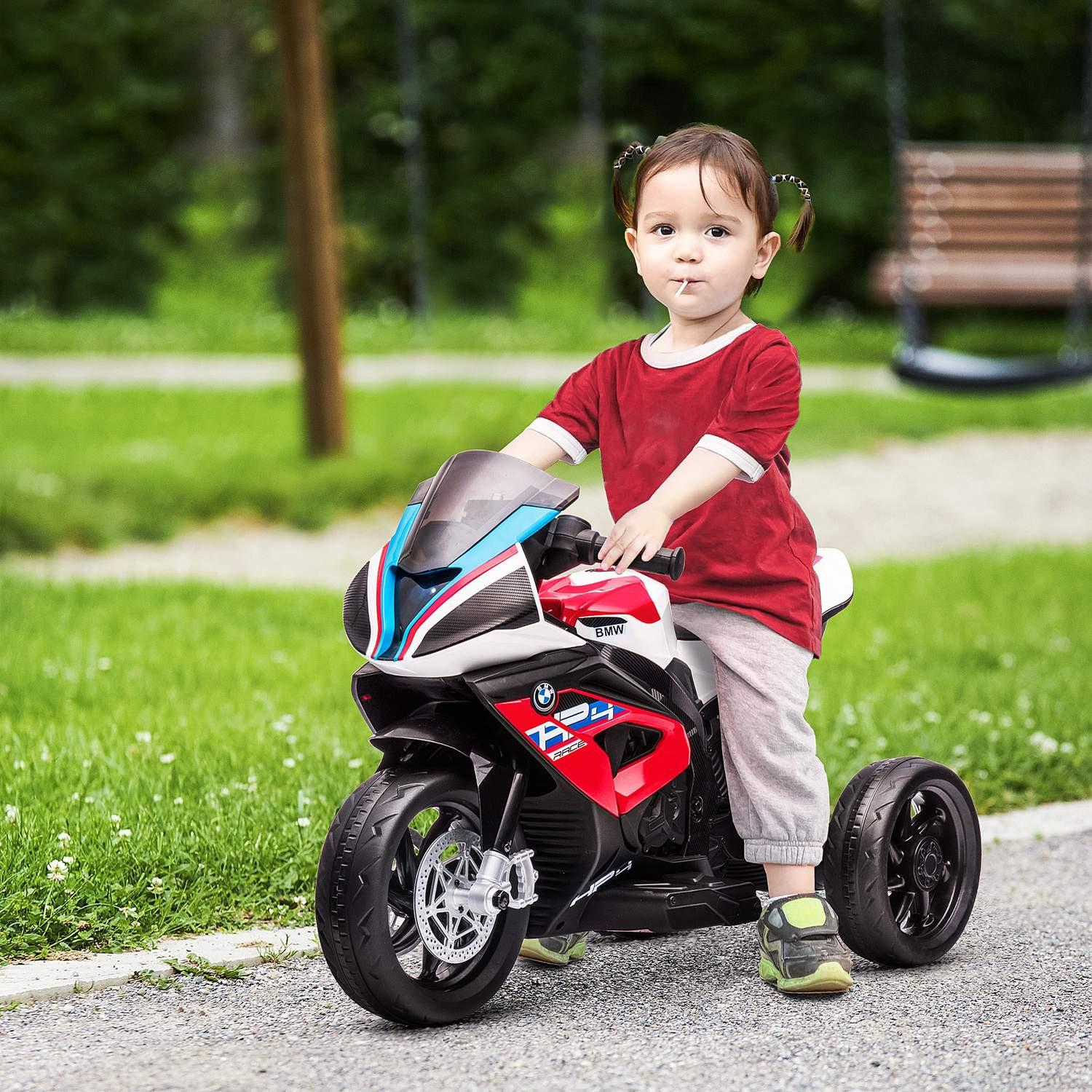 Northio  Motocicletta Elettrica Per Bambini Motocicletta Per Bambini Veicolo Elettrico 6V Triciclo Elettrico Veicolo Per Bambini Con 3 Modalità Musicali 2,5 Km/H Da 18 Mesi Pp Metallo Rosso 