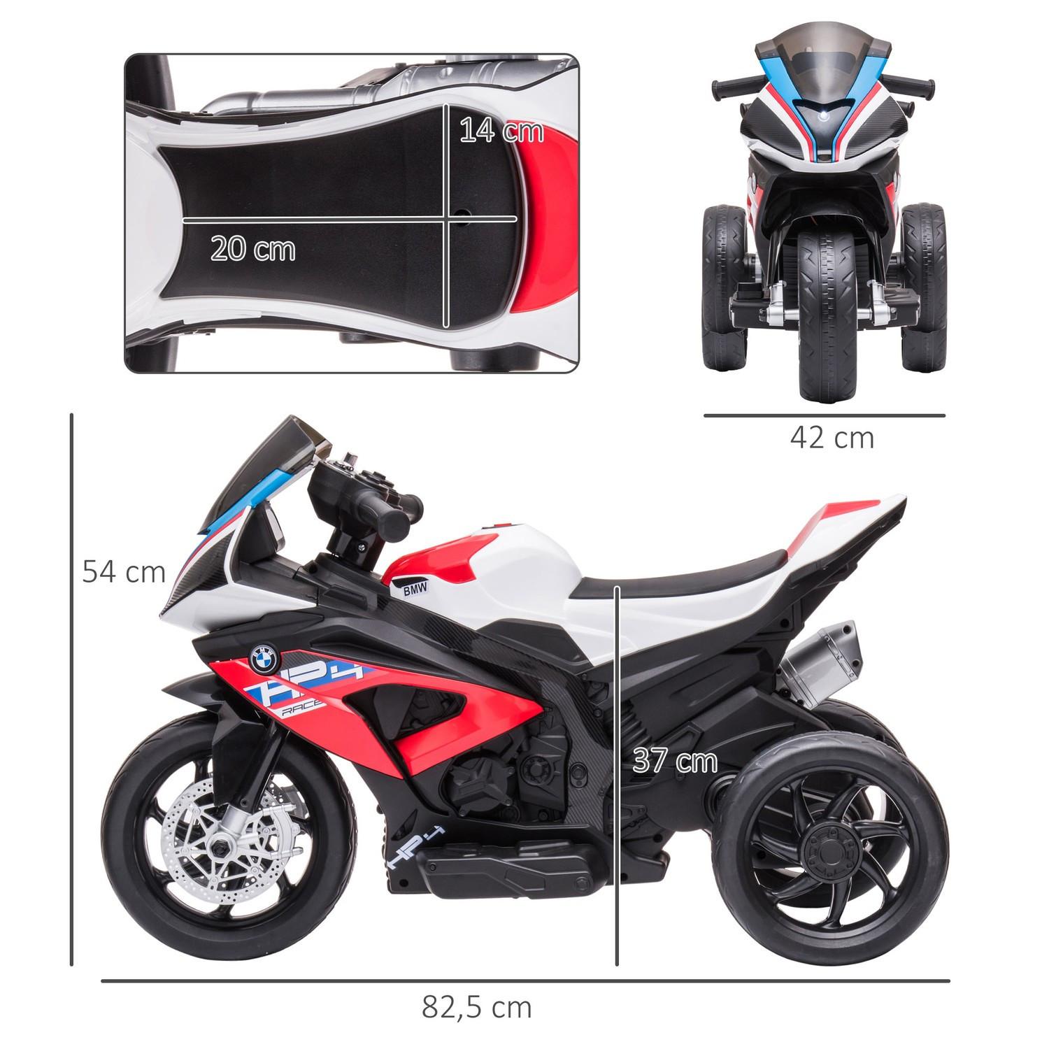 Northio  Motocicletta Elettrica Per Bambini Motocicletta Per Bambini Veicolo Elettrico 6V Triciclo Elettrico Veicolo Per Bambini Con 3 Modalità Musicali 2,5 Km/H Da 18 Mesi Pp Metallo Rosso 