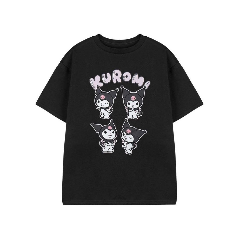 Maglietta Kuromi Cuore Maniche Corte Ragazze