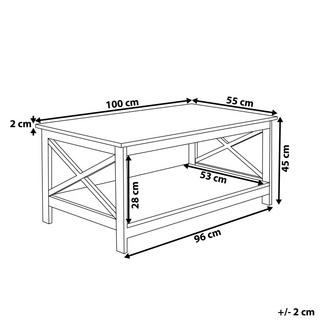 Beliani Couchtisch aus MDF-Platte Rustikal FOSTER  