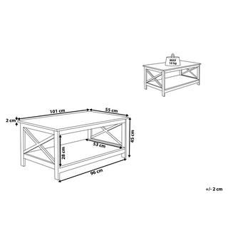 Beliani Couchtisch aus MDF-Platte Rustikal FOSTER  