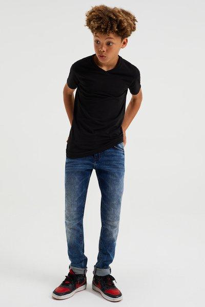 WE Fashion  Jungen-Basic-T-Shirt Mit V-Ausschnitt 