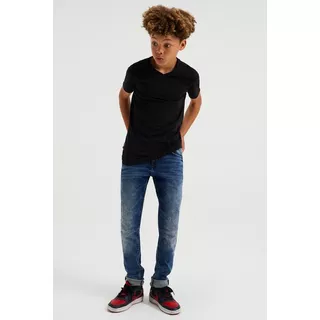 WE Fashion  Jungen-Basic-T-Shirt Mit V-Ausschnitt 