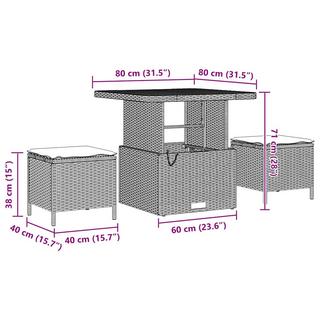 VidaXL Gartenmöbel massivholz akazie  