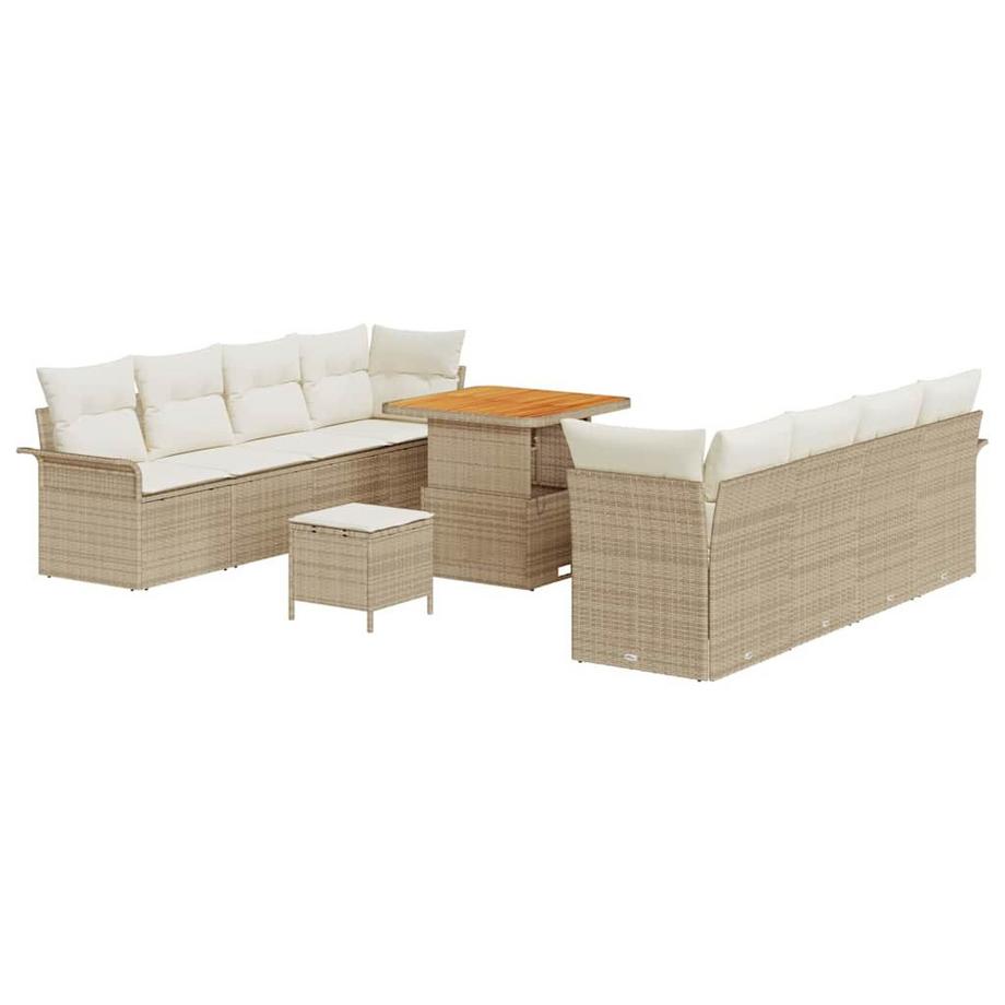 Gartensofa-set poly-rattan