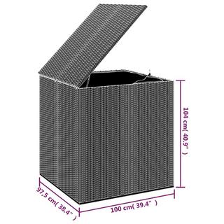 VidaXL Boîte à coussins rotin synthétique  