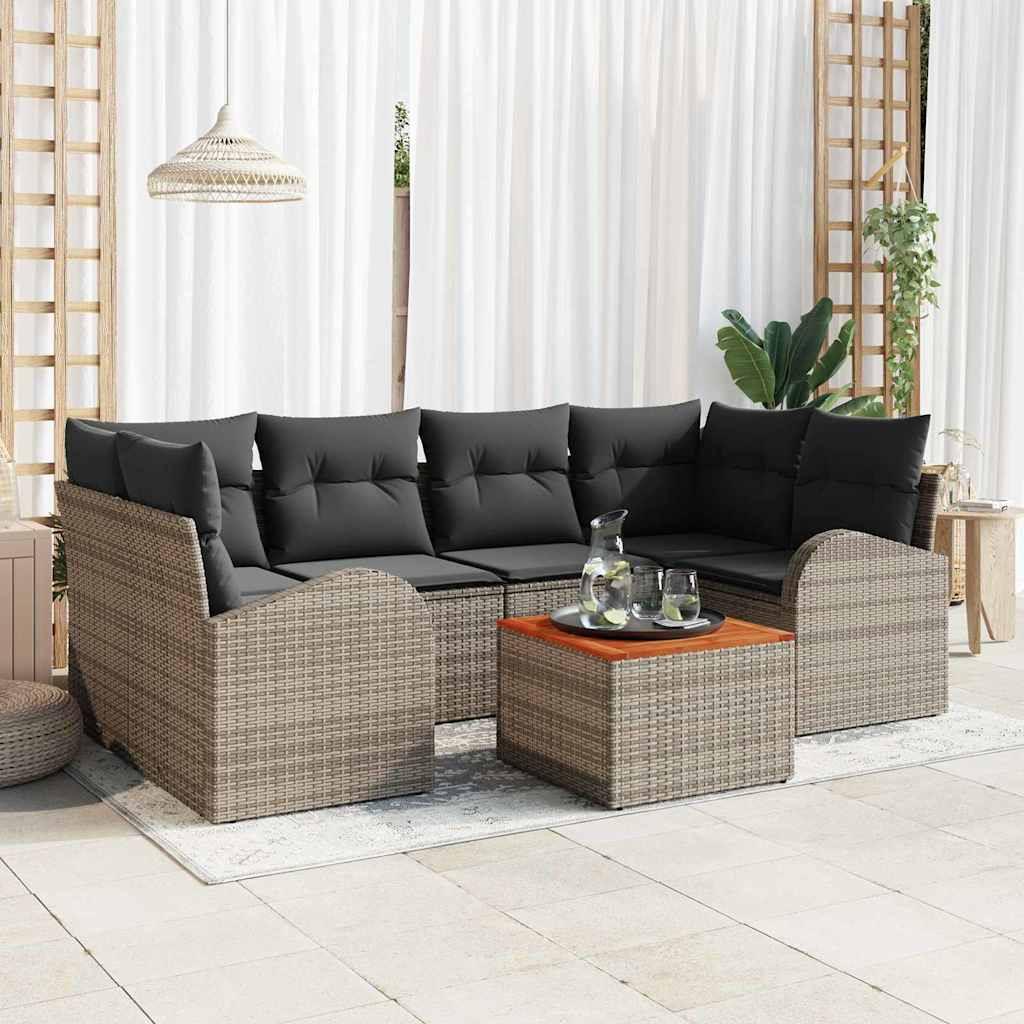 VidaXL Garten-sofa-set poly-rattan  