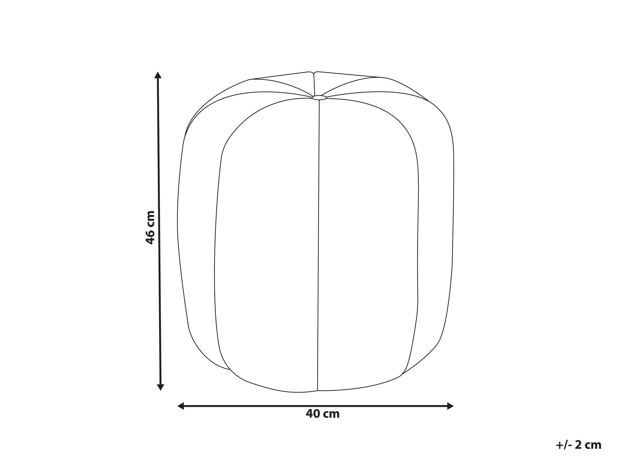 Beliani Pouf aus Samtstoff Glamourös SELBY  