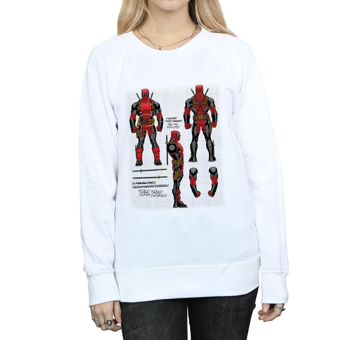 MARVEL  Deadpool Action Figure Plans Sweatshirt 