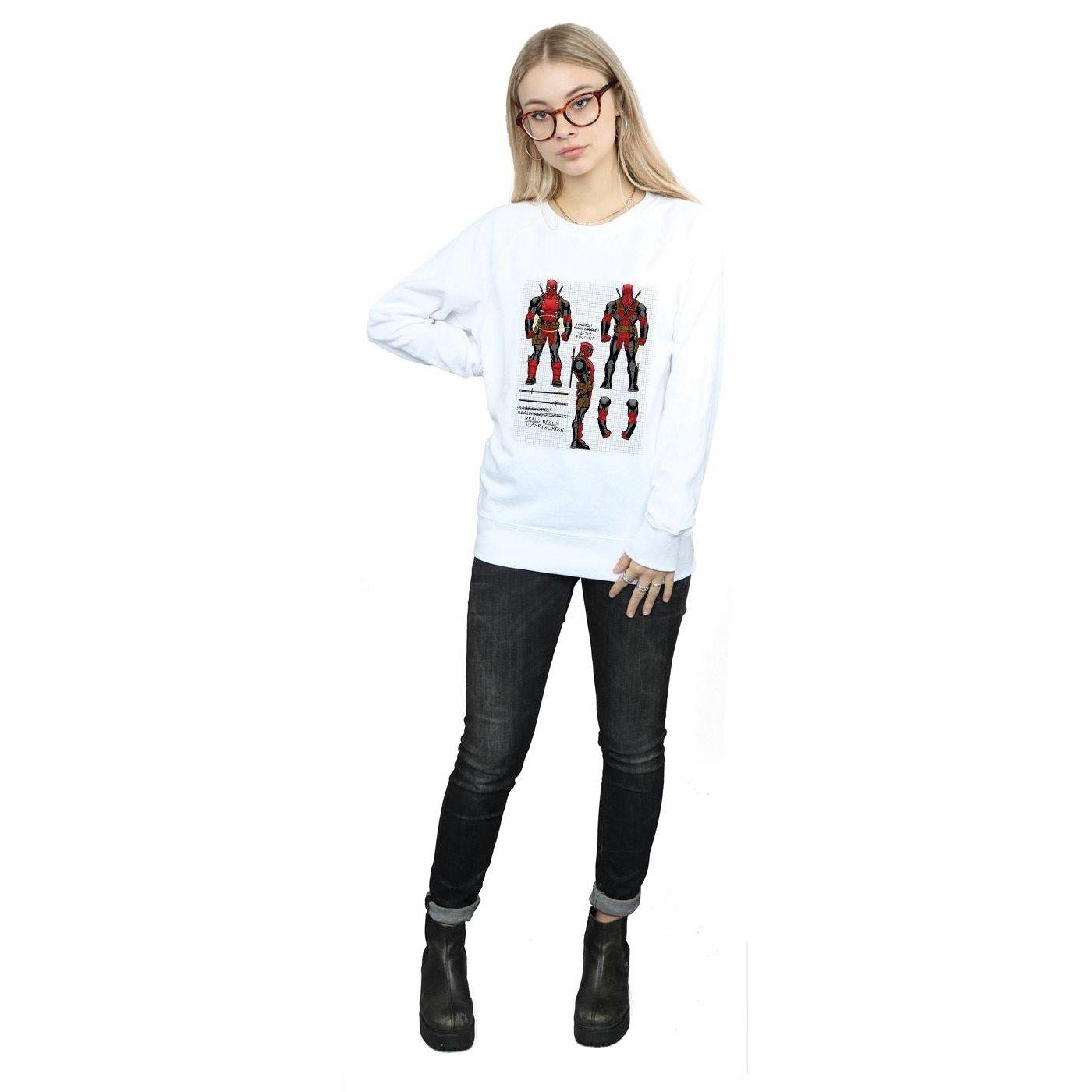 MARVEL  Deadpool Action Figure Plans Sweatshirt 