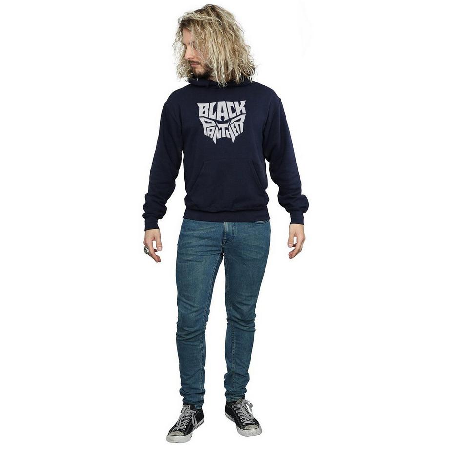 MARVEL Felpa con cappuccio logo Black Panther  