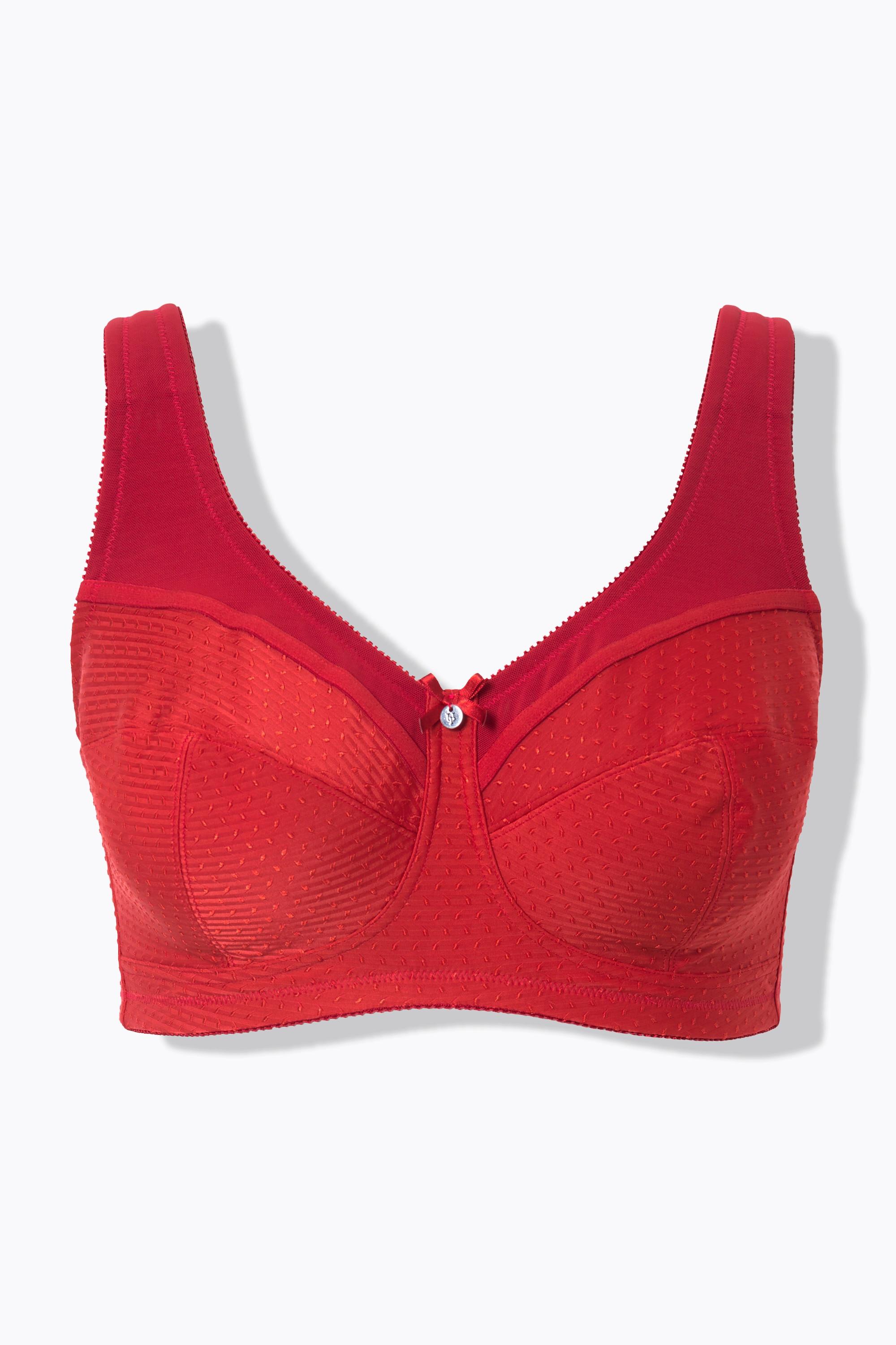 Ulla Popken  Reggiseno sostenitivo modello Kelly senza ferretto e con texture e coppa C-H 