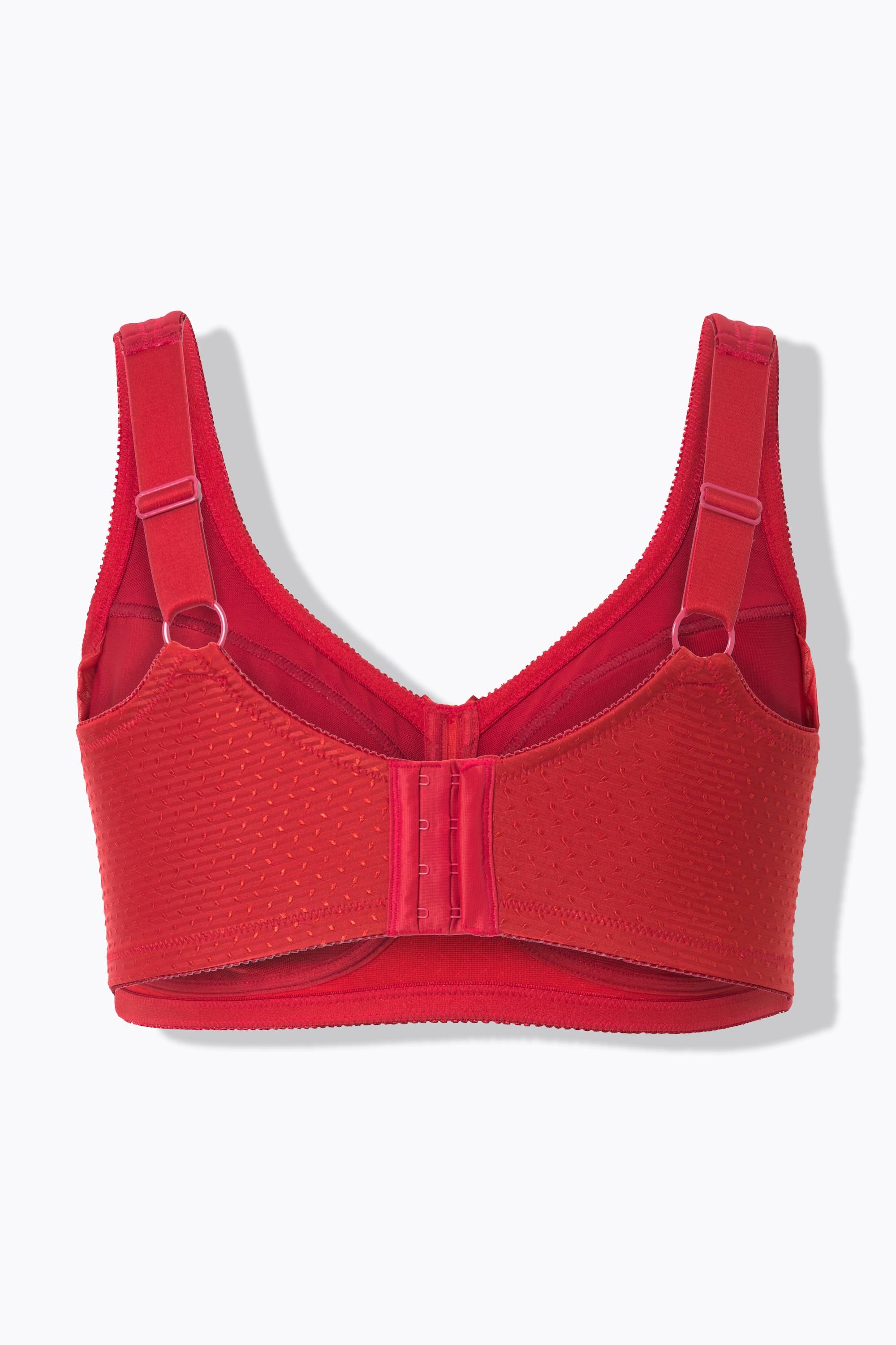 Ulla Popken  Reggiseno sostenitivo modello Kelly senza ferretto e con texture e coppa C-H 