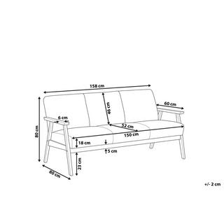 Beliani 3 Sitzer Sofa aus Polyester Retro ASNES  