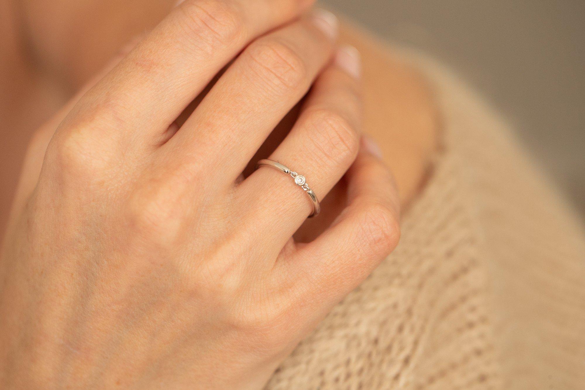 La Garçonne Diamant  Bague en argent et diamant 