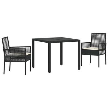 Garten-esszimmer-set poly-rattan