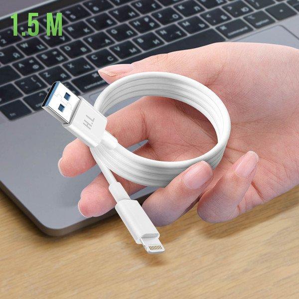 Avizar  Câble USB vers Lightning 1.5m Blanc 