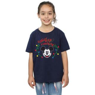 Disney  Mickey Mouse Christmas Light Bulbs TShirt 