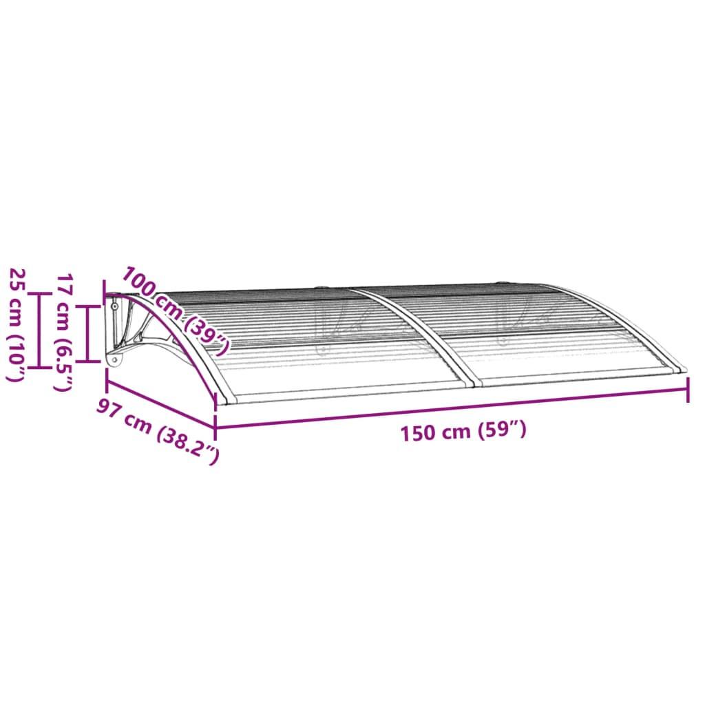 VidaXL Auvent de porte polycarbonate  