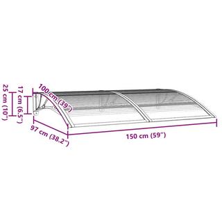 VidaXL Türvordach polycarbonat  