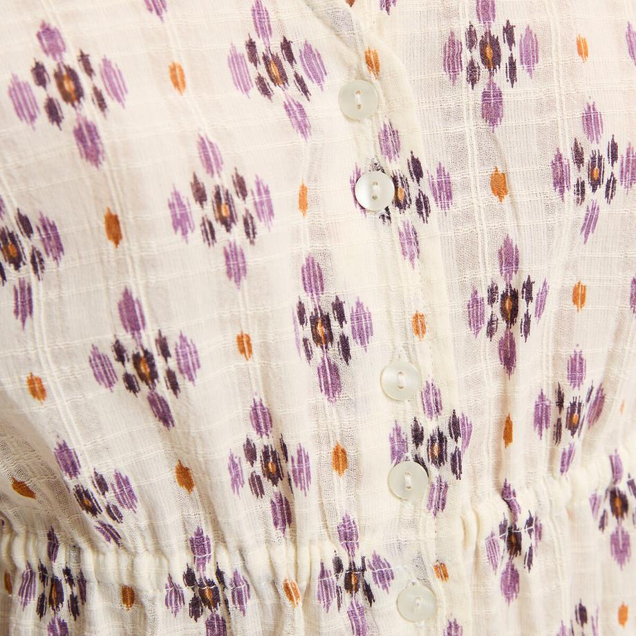 La Redoute Collections Top sans manches col V imprimé  