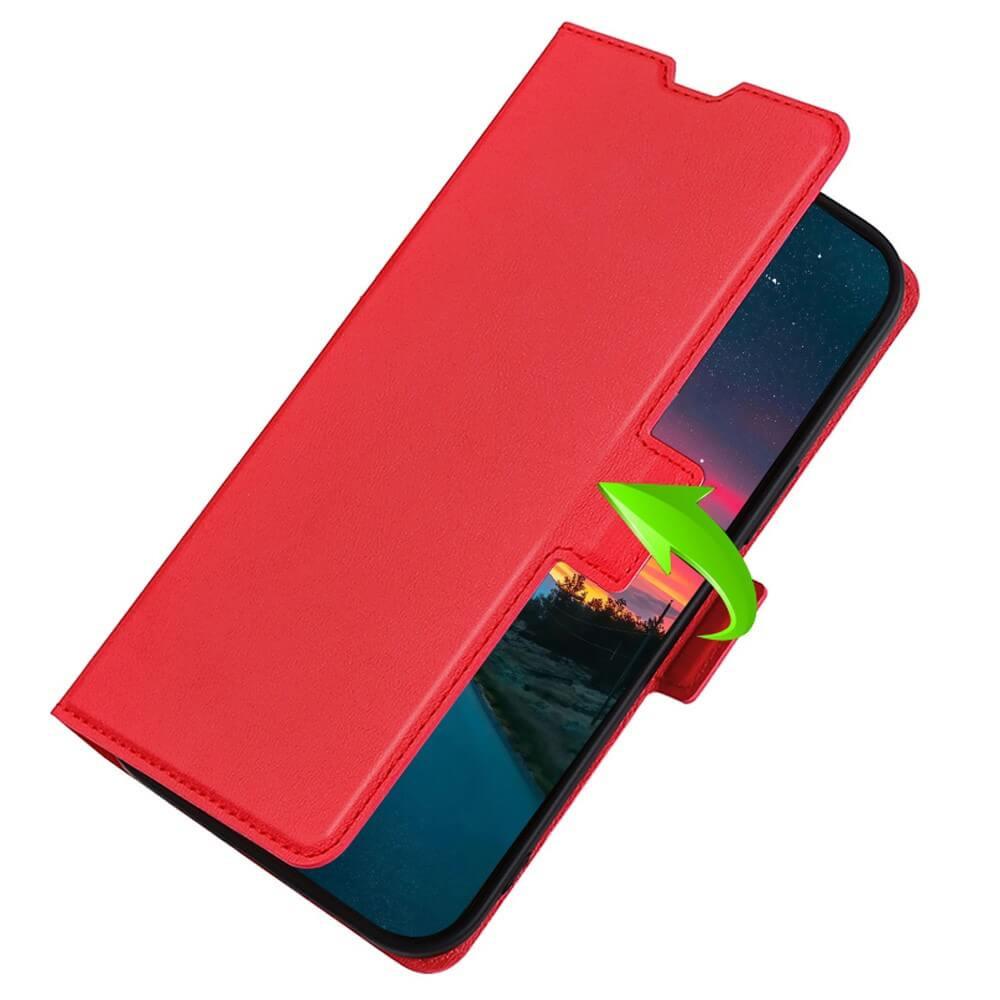 Cover-Discount  Huawei nova 9 SE - Stand Flip Case Cover rosso 