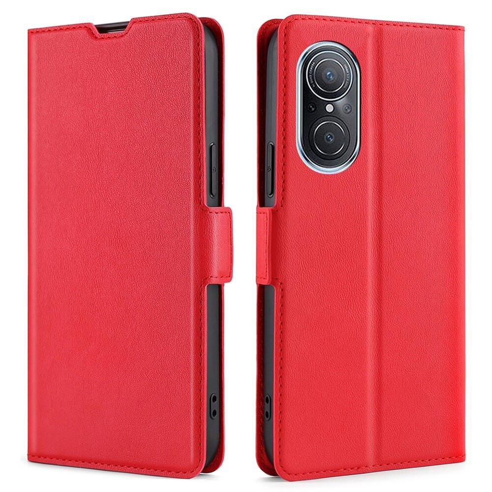 Cover-Discount  Huawei nova 9 SE - Stand Flip Case Cover rosso 
