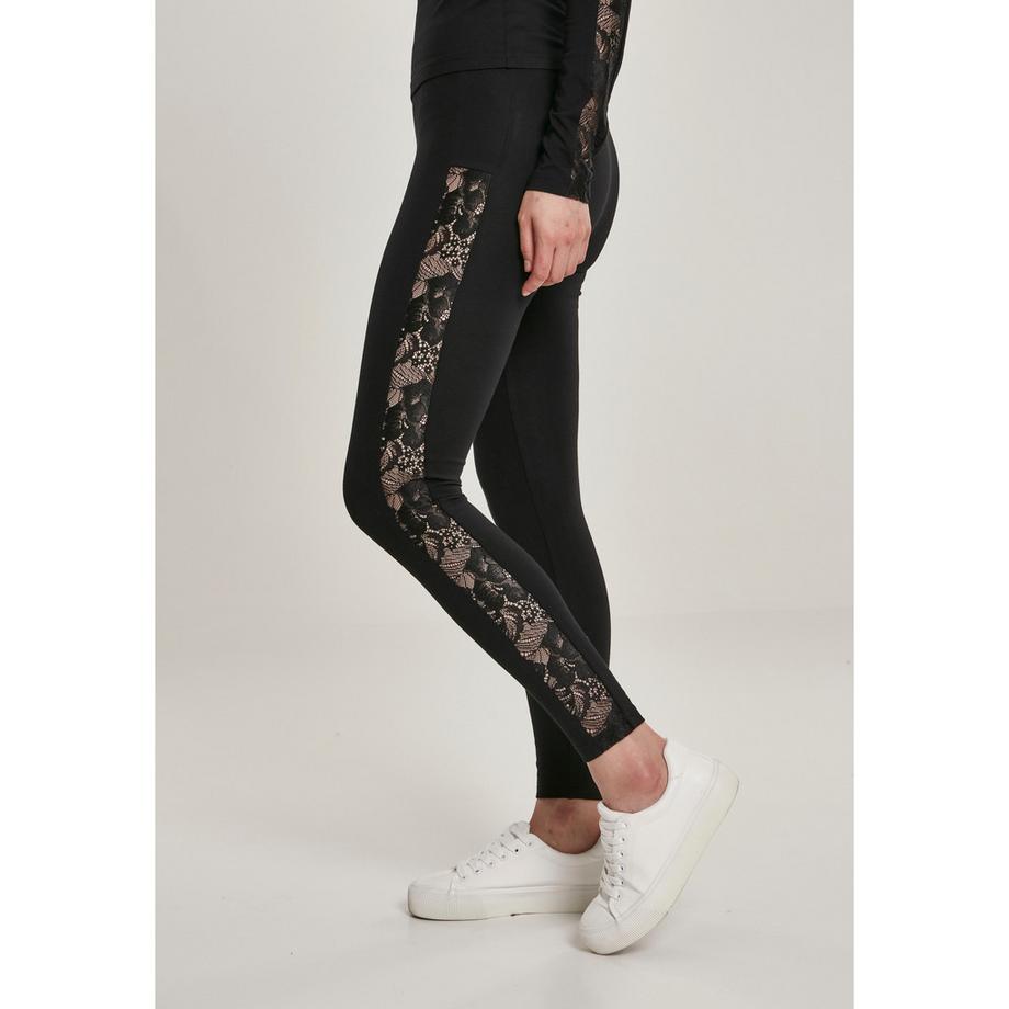 URBAN CLASSICS Urban Classic Gestreifte Spitze Leggings  