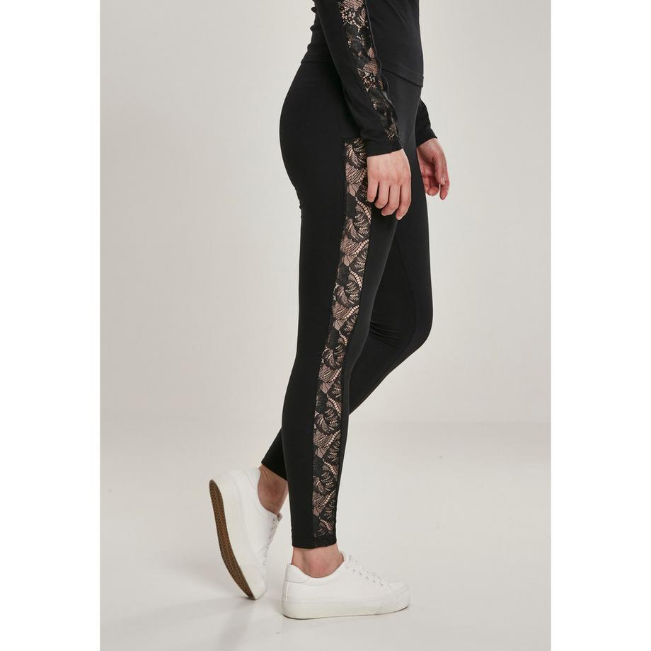 URBAN CLASSICS Urban Classic Gestreifte Spitze Leggings  