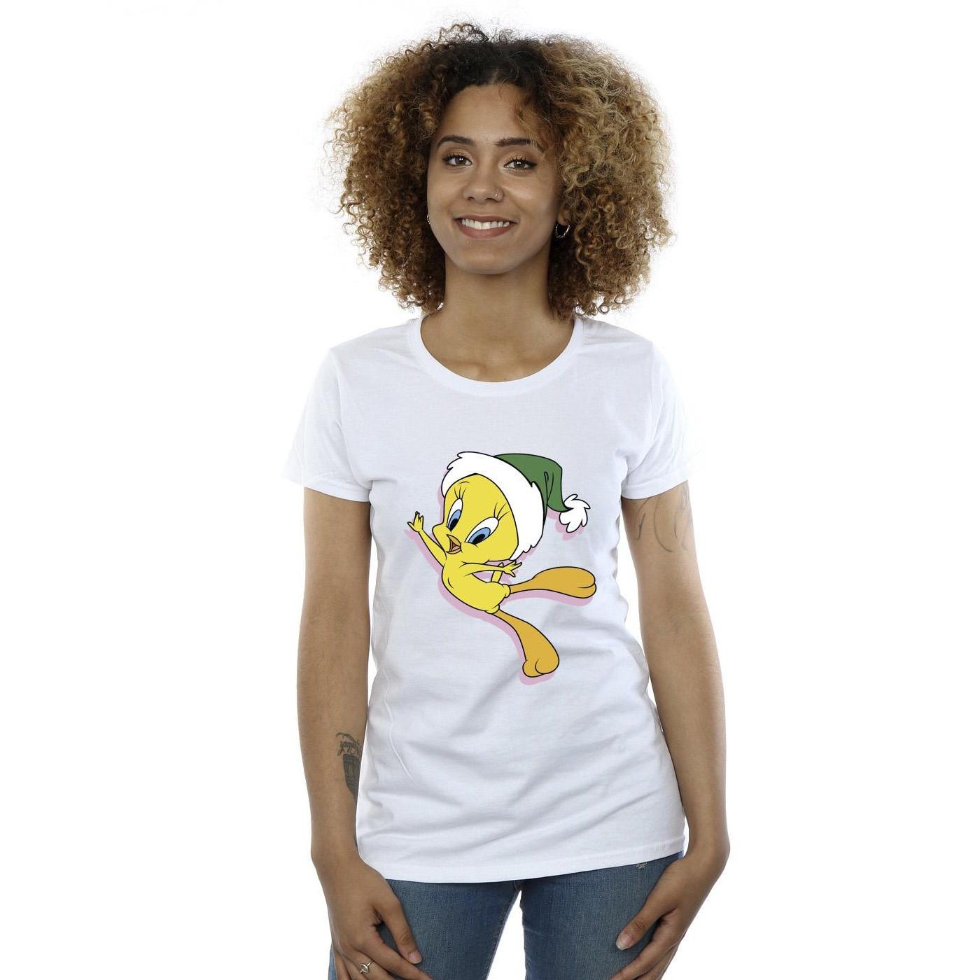 LOONEY TUNES  Tshirt TWEETY CHRISTMAS HAT 