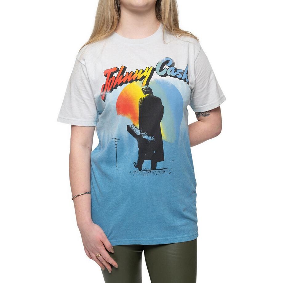 Johnny Cash Walking Guitar T-Shirt  