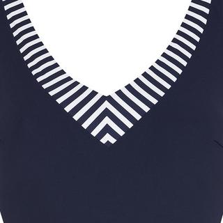 SUNFLAIR Maillot de Bain Basique Rayé Col V  