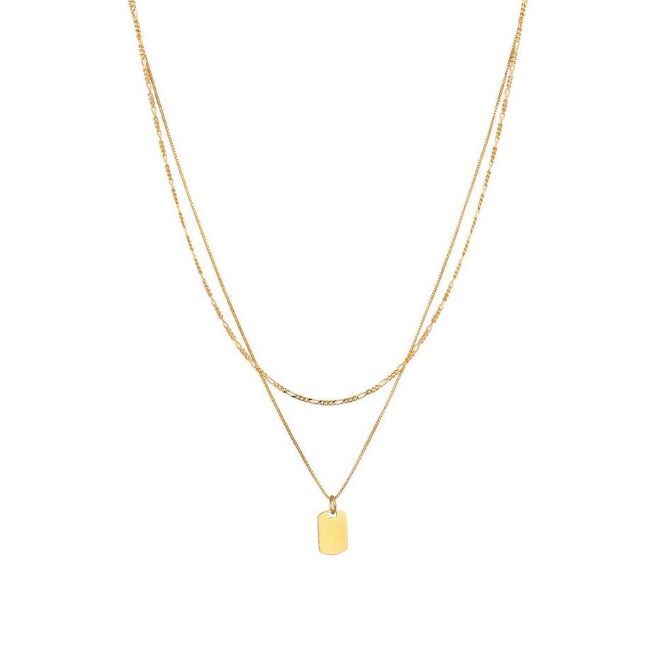 Kuzzoi  Collier Herren Layer Figaro Venezianer Platte 925 Silber 