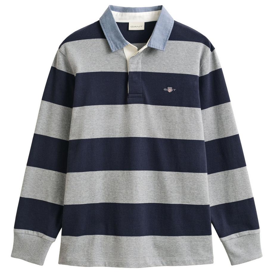 Polo Uomini Confezione da 1 Vestibilità confortevole-REGULAR CHAMBRAY STRIPE HEAVY RUGGER