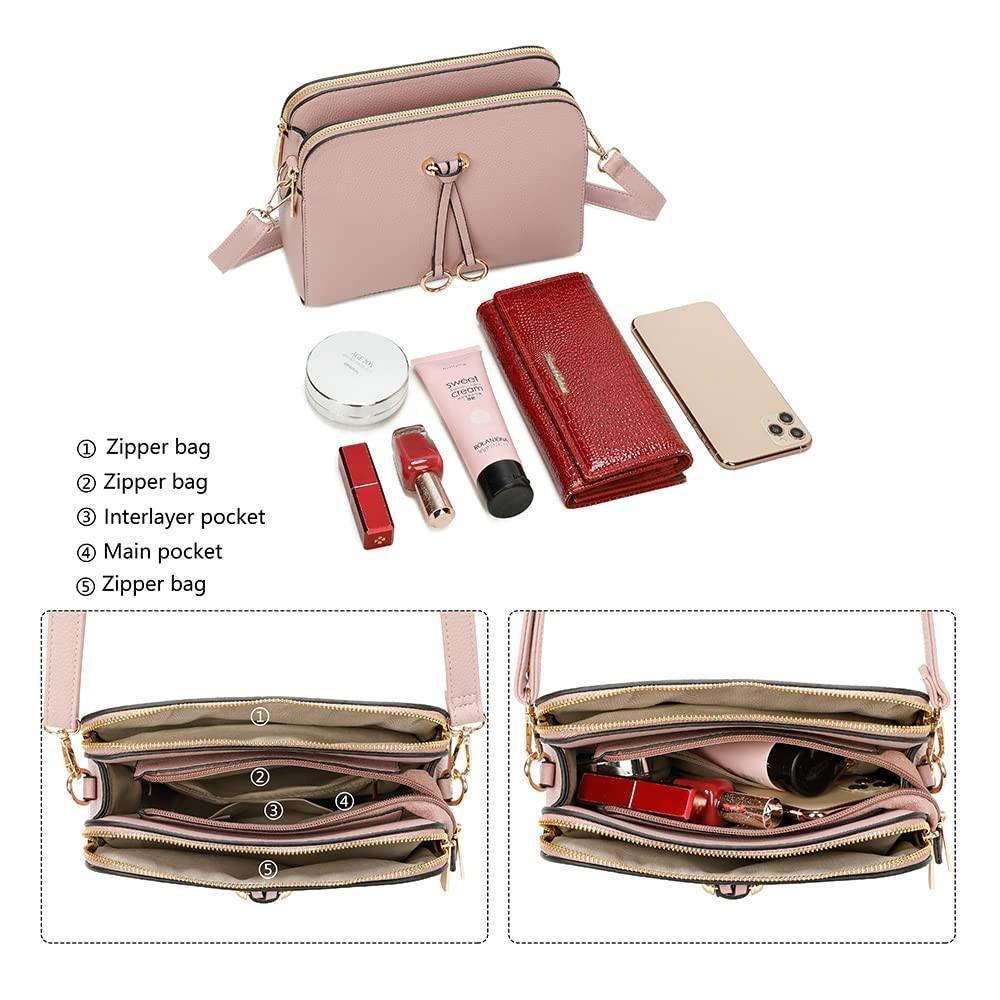 Only-bags.store Borsa a Tracolla Solida in Pelle PU  