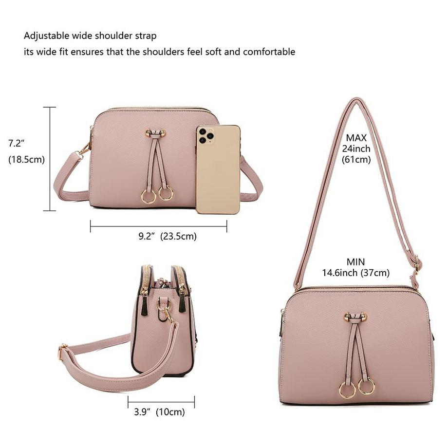 Only-bags.store Sac Bandoulière Solide en Cuir PU  