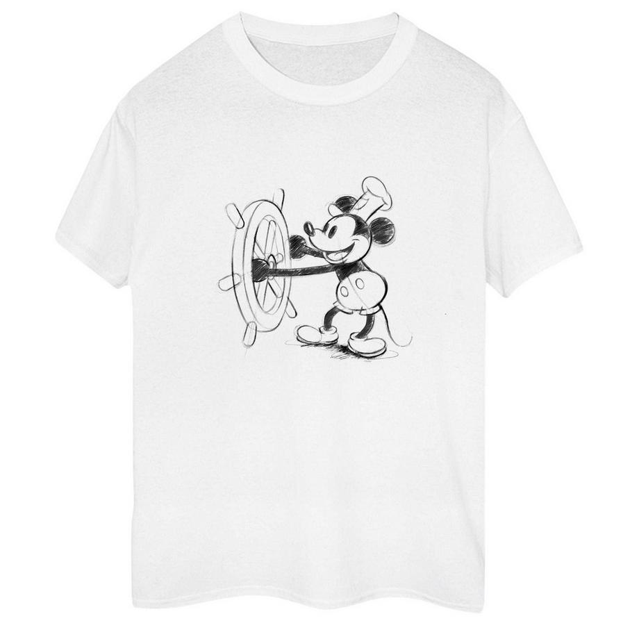 T-ShirtMotif Mickey Mouse Motiftyle Croquis Steamboat